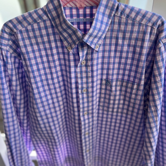 𝐒𝐨𝐮𝐭𝐡𝐞𝐫𝐧 𝐓𝐢𝐝𝐞 Men’s Button Down Cotton Shirt size Medium - Picture 2 of 12